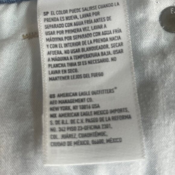 American Eagle Distressed Denim Shorts Size 0 Blue Next Level Stretch Cutoffs - Picture 13 of 14